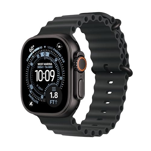 Apple Watch Ultra 2 [GPS + Cellular 49mm] Smartwatch, Sport Watch with Rugged Black Titanium Case with Black Ocean Band. Fitness Tracker, Precision GPS, Action Button, Extra-Long Battery Life
