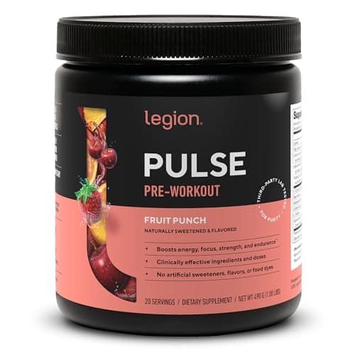 Legion Pulse Pre Workout with Caffeine for Energy, Pina Colada, 20 ...