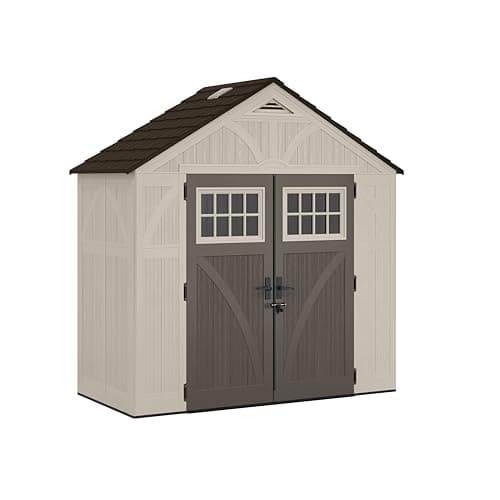 Suncast Tremont 8 ft. W x 10 ft. D Plastic Shed (85.32 sq. ft.) BMS8125 ...