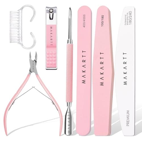 Makartt Nail Files 180/240 Grit Black Emery Boards Nail File 10pcs Professional Nail Files Washable Doubled Sided Coarse Nail File Manicure Set for Nail Salon