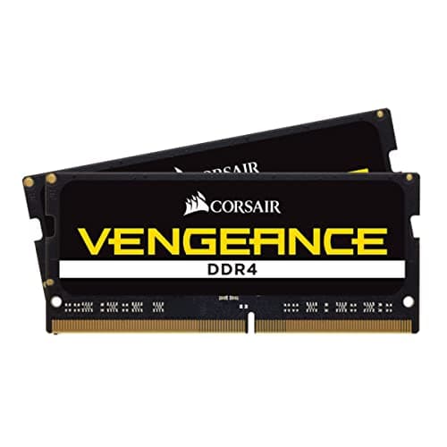 Vengeance Performance SODIMM Memory 32GB (2x16GB) DDR4 3200MHz CL22 Unbuffered for 8th Generation or Newer Intel Core™ i7, and AMD Ryzen 4000 Series notebooks,Multi-Coloured