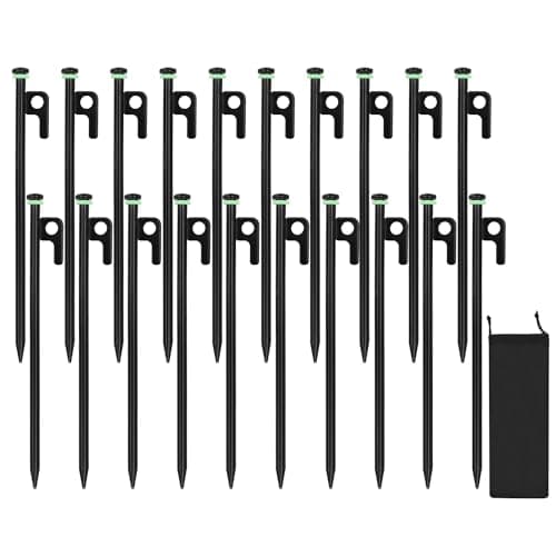 Tent Stakes - 12 Inch Steel - 4 Pack