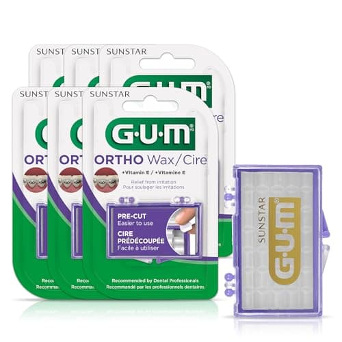 Gum Orthodontic Wax w/VIT E, 6 Packs X35 uses (210 uses in 6 Units), 723RQD