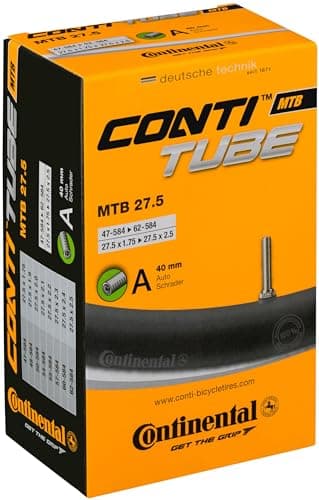 2 x Continental MTB 27.5 Mountain Bike Inner Tube Schrader Valve 650B,Black