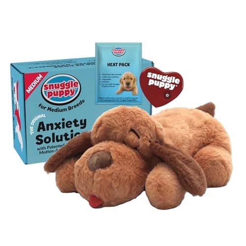 Original Snuggle Puppy Toys - Heartbeat Puppy for Dogs - Dog Plush for Anxiety Relief, Calming Aid, and Comfort Toy for Behavioral Training in Biscuit