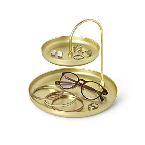 Umbra Terrace Jewelry Tray Black / Walnut | Design Is This