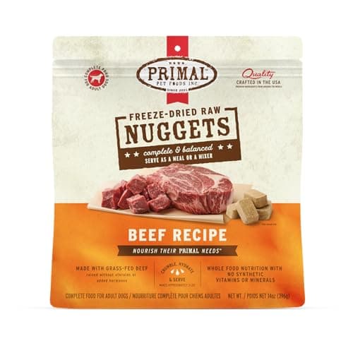 Primal Pet Foods 850334004317 Freeze Dried 5.5 oz Nugget Dog Beef by Primal