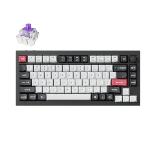 Keychron Q1 HE Custom Mechanical Keyboard, Hot-Swappable Full Metal Programmable Knob with Hall Effect Gateron Double-Rail Magnetic Nebula Switch, 2.4 GHz/Bluetooth/Wired Gaming Keyboard -Carbon Black