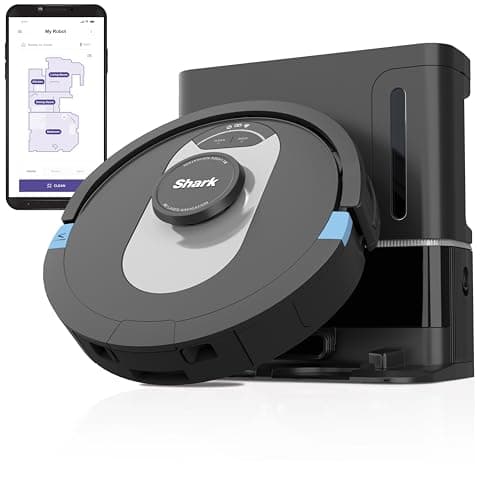 Shark AI Ultra Robot Vacuum, with Matrix Clean, Home Mapping, 60-Day Capacity HEPA Bagless Self Empty Base, Perfect for Pet Hair, WiFi, Black/Silver, RV2502AECA (Canadian Version)