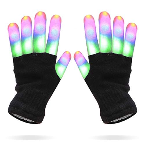 Luwint LED Colorful Flashing Finger Lighting Gloves (No Box Package ...