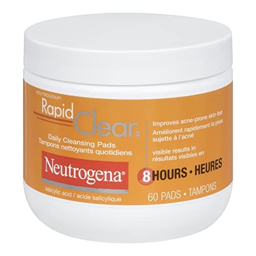 Neutrogena Rapid Clear Daily Cleansing Pads Pre-Moistened Maximum Strength 60 Count