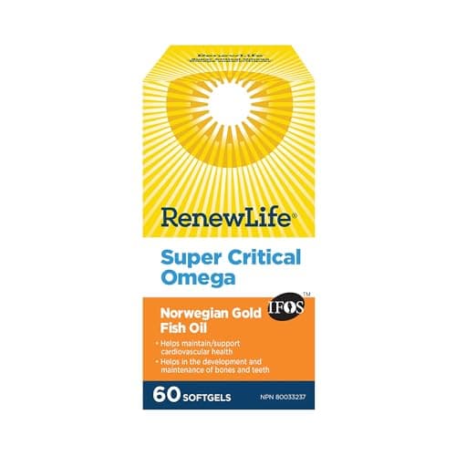 Renew Life Super Critical Norwegian Gold, Fish Oil and Omega 3's, 60 Count