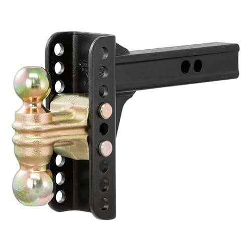 CURT 45900 Adjustable Trailer Hitch Ball Mount, 2-Inch Receiver, 6-Inch Drop, 2 and 2-5/16-Inch Balls, 14,000 lbs , Black