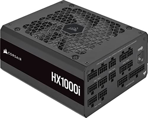 Corsair HX1000i 1000 Watt 80 Plus Platinum Certified PSU High-Performance ATX Power Supply (Black)
