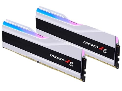 G.SKILL Trident Z5 RGB Series (Intel XMP 3.0 & AMD Expo) DDR5 RAM 32GB (2x16GB) 6000MT/s CL36-36-36-96 1.35V Desktop Computer Memory UDIMM - Matte White (F5-6000J3636F16GX2-TZ5RW)
