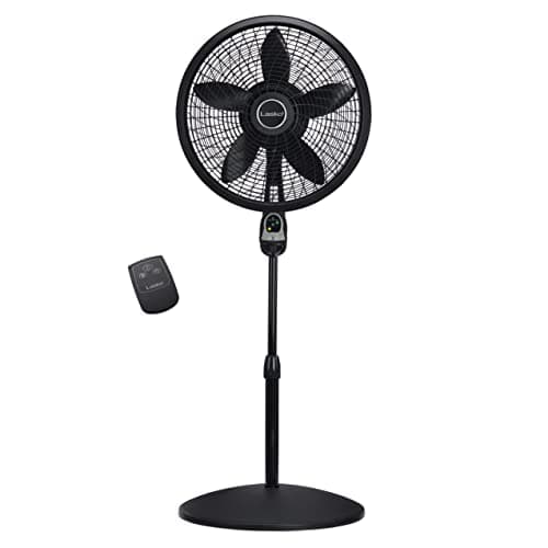 Lasko 1843 18" Remote Control Cyclone Pedestal Fan, Black