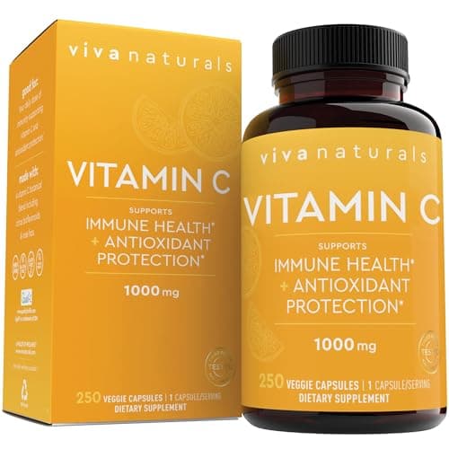 Amazon.com: Viva Naturals Vitamin C 1000mg - Non-GMO Vitamin C ...