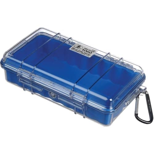 Pelican Products Waterproof Case 1060 Micro Case - for iPhone, Cell Phone, Gopro, Camera, and More (Black/Clear) (1060-025-100)