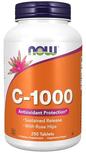 NOW Supplements, Vitamin C-1,000 with Rose Hips, Sustained Release, Antioxidant Protection* Tablets, 100 Count