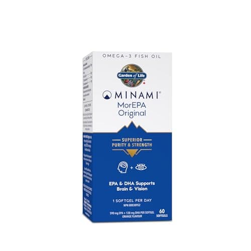 MINAMI Omega-3 Fish Oil MorEPA Platinum Elite + 1000 IU Vitamin D3 60 ...