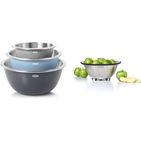 Amazon.com: OXO Good Grips 3-Piece Stainless-Steel Mixing Bowl Set ...
