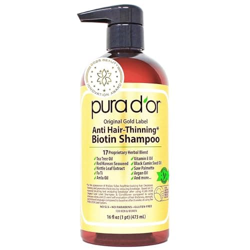 PURA D'OR MD Anti Hair Thinning Shampoo, Clinically Tested, Promotes ...