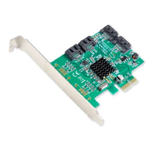 Syba 4 Port SATA III PCI-e 2.0 x1 Controller Card Marvell 9215 ...