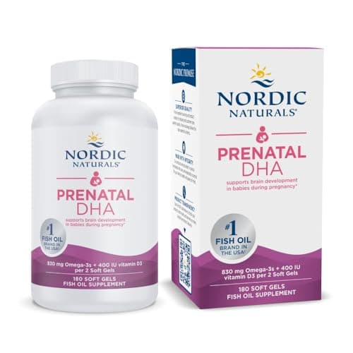 Nordic Naturals Prenatal DHA - Supports Brain Development in Babies During Pregnancy and Lactation, Unflavoured, 90 Count