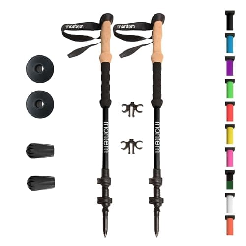 Montem Ultra Strong Trekking Poles, Black , One Pair