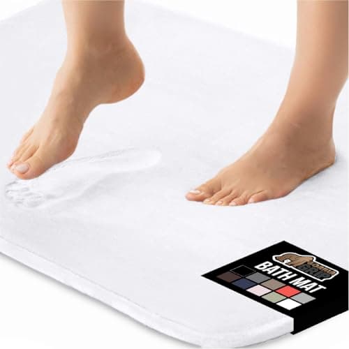 Amazon.com: Gorilla Grip Thick Memory Foam Bath Rug, Soft Absorbent ...