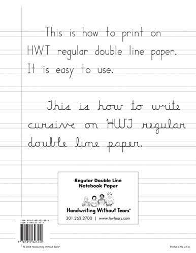 Handwriting Without Tears Paper: Double Lines Make It Easy to Place Letters and Control Letter Size Cute Fox Lover