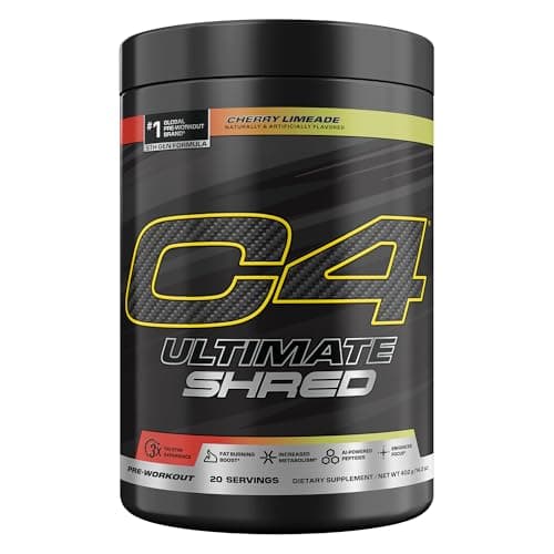 Cellucor C4 Ultimate Pre Workout Powder - Sugar Free Preworkout Energy with 300mg Caffeine and Creatine for Men & Women - Icy Blue Razz, 20 Servings