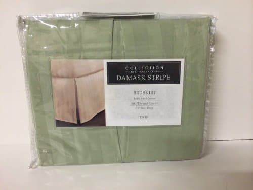 Charter Club Damask Stripe 500 Thread Count Twin Bedskirt Palmetto