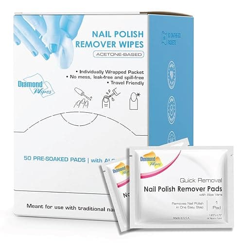 Diamond Wipes Acetone Nail Polish Remover Pads