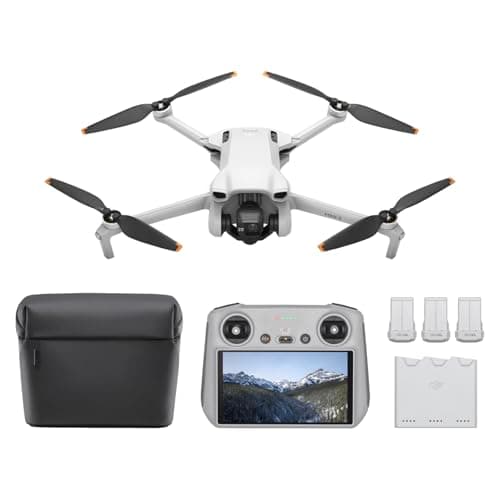 DJI Mini 3 (DJI RC), Lightweight 3x Mechanical Gimbal Drones with Camera for Adults 4K, 38-min Flight Time, up to 32800ft (10km) Video Transmission, Vertical Shooting, GPS Auto Return Integrated