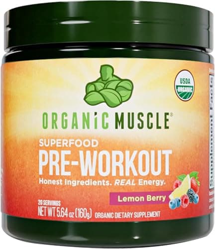 Amazon.com: USDA Organic Pre-Workout Powder, Lemon Berry | Clean ...