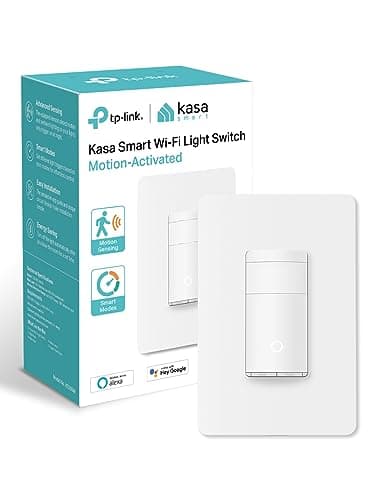 Kasa Smart Motion Sensor Switch, Single Pole, Needs Neutral Wire, 2.4GHz Wi-Fi Light Switch, Works with Alexa & Google Assistant, UL Certified, No Hub Required(KS200M),White,1-Pack