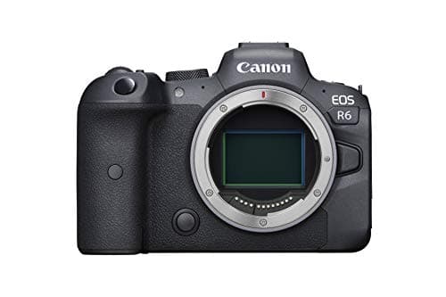 Canon EOS R6 Full-Frame Mirrorless Camera with 4K Video, Full-Frame CMOS Senor, DIGIC X Image Processor, Dual UHS-II SD Memory Card Slots, and Up to 12 fps with Mechnical Shutter, Body Only