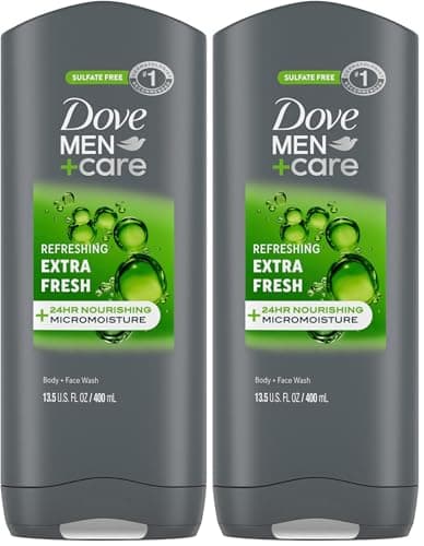 Dove Men+Care Refreshing Extra Fresh Body and Face Wash with 24-Hour Nourishing Micromoisture Technology Body Wash for Men, 950 Ml