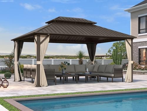 PURPLE LEAF 12x16 Hardtop Galvanized Steel Gazebo