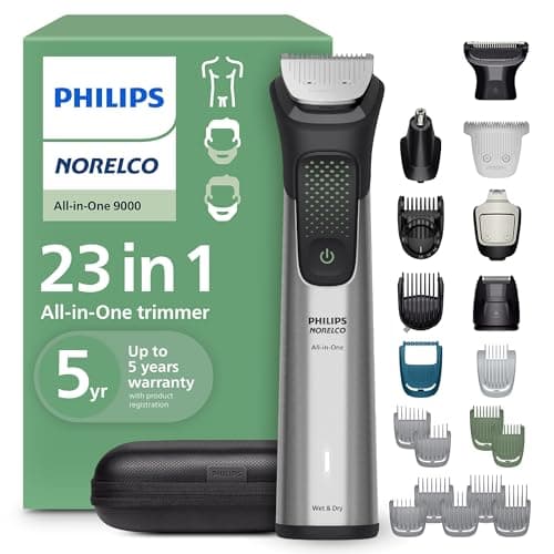 Philips Norelco Multigroom 9000 Prestige, All-in-One Beard and Body ...