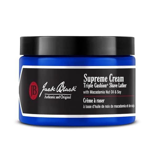 Jack Black Supreme Cream Triple Cushion Shave Lather, 2.6 oz, Hydrating ...