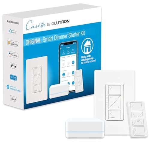 Kit de inicio Lutron Caseta con interruptor atenuador inteligente inalámbrico