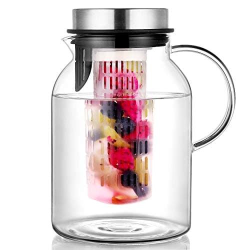 Carafe infuseur de fruits en verre Hiware
