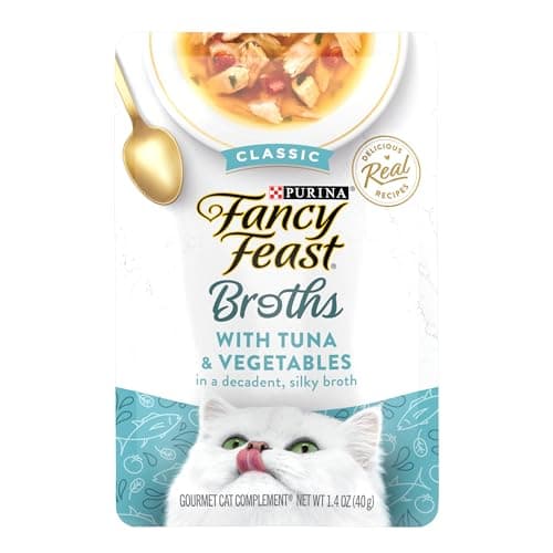 Purina Fancy Feast Broths Kitten Food, Wet Cat Food, Tuna & Vegetables ...