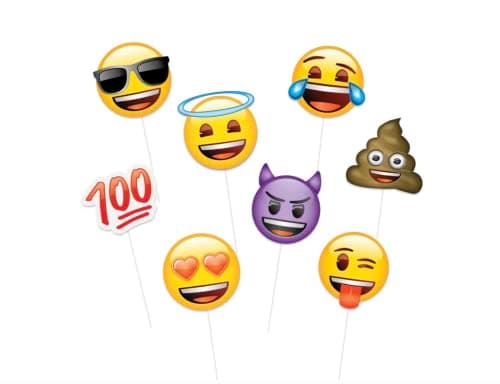Emoji Photo Booth Props, 8pc - Walmart.com