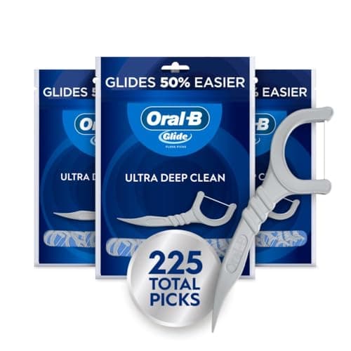 Oral-B Glide Floss Picks, Pro-Health Deep Clean, Clean Mint Flavor Dental Floss, 75 Count