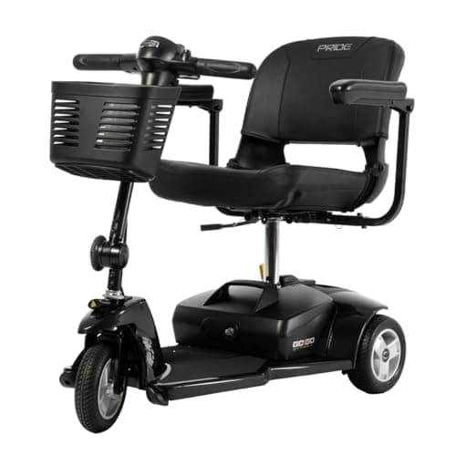 Pride Mobility Go Go Ultra X 3-Wheel, Indoor & Outdoor S39 Travel Electric Mobility Scooter with Front Basket for Adults, Black, 300 lbs. WC, 4.3 Max MPH, 6.2 Miles Range Per Charge