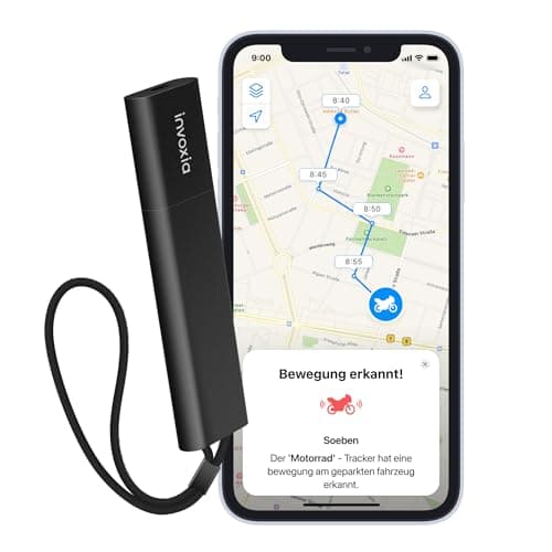 Invoxia Pro GPS Tracker - Real Time Location - 1 Year Subscription Included - For Cars, Motorcycles, Kids - Motion & Tilt Alerts - 4G LTE-M Network - Up to 3 Months Battery Life