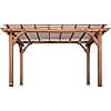 Amazon.com: Backyard Discovery 14x10 ft All Cedar Wood Pergola, Durable ...